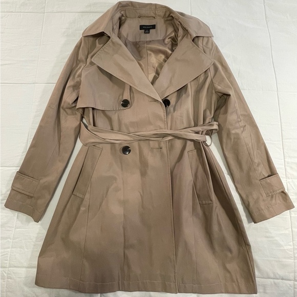 Halogen Jackets & Blazers - Halogen Women's Beige  Hooded Trench Coat